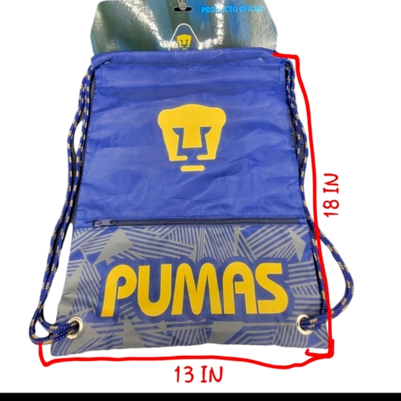 Pumas UNAM Official Drawstring Gym Soccer Cinch Bag - Picture 6 of 6
